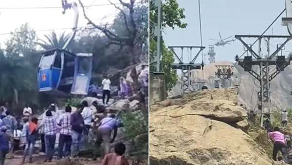 ஷாக் சம்பவம்! ஒன்றோடு ஒன்று மோதிய ரோப் கார்கள்.. ஜார்கண்ட் மாநிலத்தில் மோசமான விபத்து