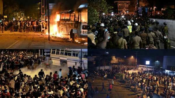 இலங்கை அதிபர் வீடு முற்றுகை.. கண்ணீர் புகை குண்டு வீச்சு.. 5 போலீசார் காயம், 45 பேர் கைது