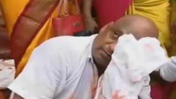 சென்னையில் அம்பேத்கர் சிலைக்கு மாலை...பாஜகவினரை கல்லால் அடித்து தாக்கி மண்டையை உடைத்த விசிக