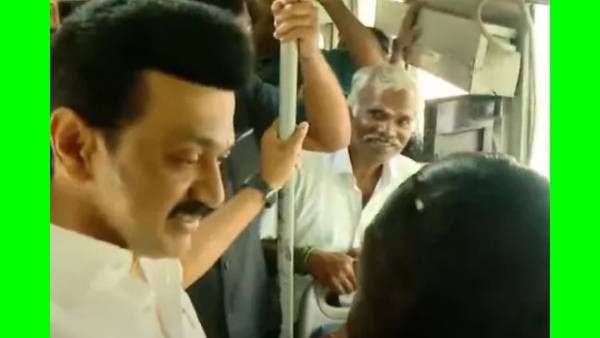 சைஸாக கம்பியை பிடித்தபடி.. ஒருபக்கமா சாய்ந்து.. ஸ்டாலினின் கனிவு கேள்வி.. அடுத்த 