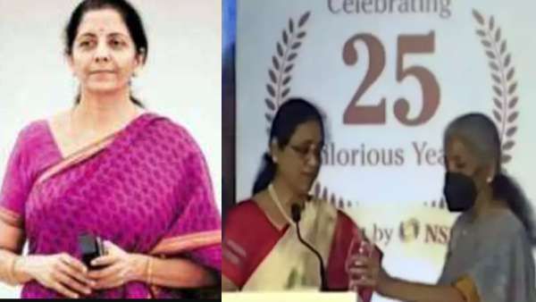 பேசிட்டே இருக்கும்போது.. திடீர்னு சைகை காட்டிய அதிகாரி.. தண்ணீர் பாட்டிலுடன் ஓடிய நிர்மலா சீதாராமன்