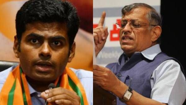 கோபம் காட்டிய குருமூர்த்தி..! உறுதியாக நிற்கும் அண்ணாமலை! இந்தி விவகாரத்தில் மீண்டும் வார்த்தை போர்!