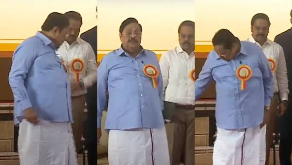 தடுமாற்றம்! தமிழ்த்தாய் வாழ்த்தின்போது அமர சென்ற துரைமுருகன் - கலைஞர் சிலை திறப்பு விழாவில் பரபரப்பு