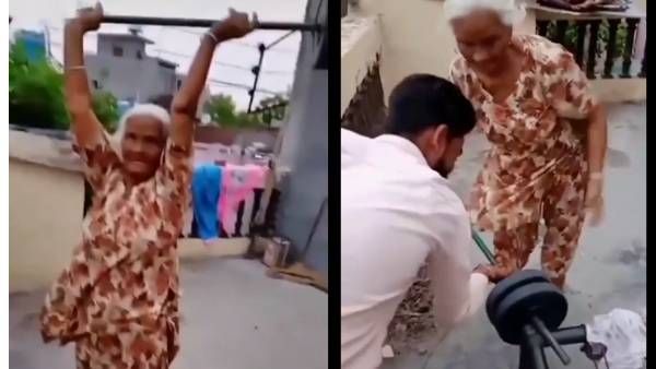 மொட்டைமாடியில் வெயிட் லிப்டிங்.. அசத்தும் 80வயது பாட்டி.. ஆச்சர்யத்தில் நெட்டிசன்கள்!