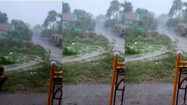 சூறாவளிக்காற்றுடன் பெய்த பேய்மழை... முறிந்த மரங்கள் மின்தடையால் குண்ணத்தூர் மக்கள் தவிப்பு