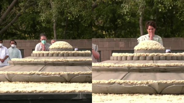 ராஜிவ் காந்தி 31வது நினைவுநாள்... வீர்பூமியில் சோனியா,பிரியங்கா மலர்தூவி அஞ்சலி