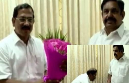 அப்படியே போய்.. எடப்பாடி காலில் சட்டுன்னு விழுந்த மாஃபா பாண்டியராஜன்! கண்டுகொள்ளாத இபிஎஸ்!