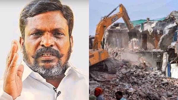 மாணவி ஆஃப்ரின் பாத்திமா வீடு இடிப்பு... இஸ்லாமிய வெறுப்பின் உச்சம் - கொந்தளிக்கும் திருமாவளவன்