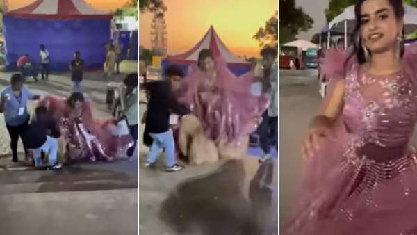 இந்த ட்ரெஸ் தூக்குறதுக்கு 4 பேரு.! அலும்பு பண்ணும் சிவாங்கி.! அவரே வெளியிட்ட வைரல் வீடியோ