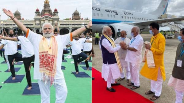 யோகாதின விசிட்.. வெறும் 22.30 மணிநேரம் தான்.. பிரதமர் மோடிக்காக ரூ.56 கோடி செலவு செய்த கர்நாடகம்!