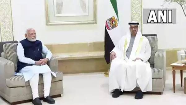 ஐக்கிய அரபு அமீரகத்தில் பிரதமர் மோடி! அதிபர் ஷேக் முகம்மது பின் சையது அல் நஹ்யானுடன் தீவிர ஆலோசனை