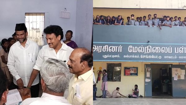 அரசு பள்ளியில் திடீர் ஆய்வு.. மாணவர், ஆசிரியர்களுடன் செல்பி எடுத்து மகிழ்ந்த அமைச்சர் அன்பில் மகேஷ்
