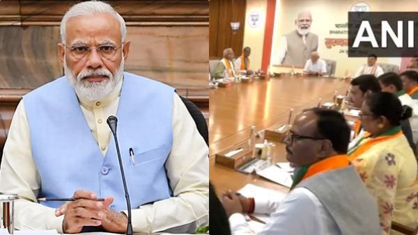 2024 நாடாளுமன்ற தேர்தலுக்கு தயாராகும் பாஜக.. முதலமைச்சர்களுடன் பிரதமர் மோடி ஆலோசனை