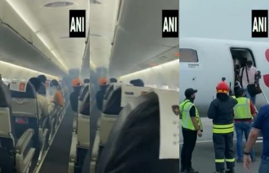 5,000 அடி உயரத்தில்.. ஸ்பைஸ்ஜெட் விமானத்திற்குள் திடீரென கிளம்பிய புகை! அலறிய பயணிகள்.. வீடியோ!