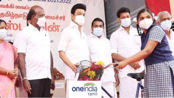 6.35 லட்சம் மாணவர்களுக்கு இலவச சைக்கிள்..முதல்வர் மு.க ஸ்டாலின் சென்னையில் தொடங்கி வைத்தார்