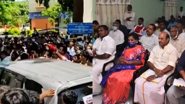 தமிழிசையை நாங்கதான் வரவேற்போம்.. அடித்துக்கொண்ட பாஜக, என்.ஆர். காங்கிரஸ் கட்சியினர் - போலீஸ் தடியடி