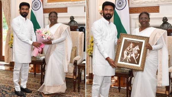 குடியரசுத் தலைவரை சந்தித்து பேசிய ஓபிஎஸ் மகன்! ஒயிட் அண்ட் ஒயிட் ஜிப்பாவில் வட இந்தியர் தோற்றத்தில்!