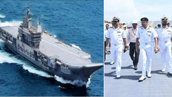 100% உள்நாட்டு தயாரிப்பு.. ஐஎன்எஸ் விக்ராந்த் விமானம் தாங்கும் போர்க்கப்பல் கடற்படையிடம் ஒப்படைப்பு