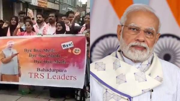 Bye Bye Modi! தெலங்கானாவில் அணிவகுத்த பேனர்கள்! பிரதமர் மோடியை கடுமையாக எதிர்த்த கேசிஆர் கட்சி