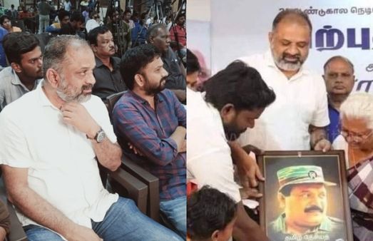 விடுதலைப் புலிகள் தலைவர் பிரபாகரன் படத்துடன் கோவையில் பேரறிவாளன்... வெடித்தது புதிய சர்ச்சை