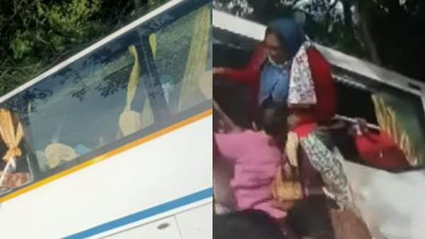 கொடைக்கானல் கொண்டை ஊசி வளைவில் பகீர்.. தலைகுப்புற பள்ளத்தில் பாய்ந்த கர்நாடக பஸ்