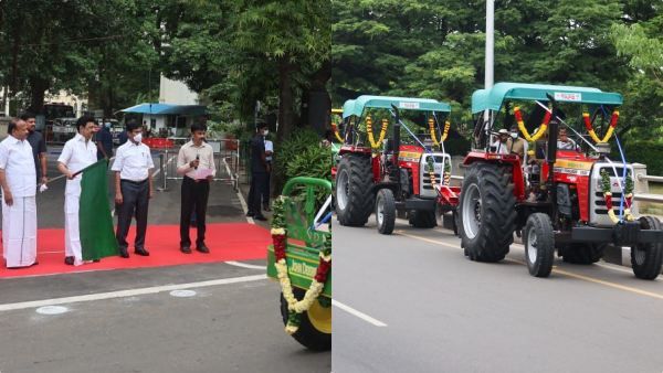 விவசாயிகளுக்கு குறைந்த வாடகையில் டிராக்டர்! முன்னோடி திட்டத்தை தொடங்கி வைத்த முதல்வர் ஸ்டாலின்!