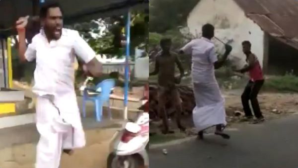 கடனை திருப்பி கேட்டதால் அரிவாளுடன் நடுரோட்டில் விரட்டிய திமுக கவுன்சிலர் கணவர்- திருச்சி அருகே ஷாக்