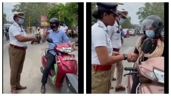 முஸ்தபா.. முஸ்தபா.. திடீரென வண்டியை மறித்து.. வாகன ஓட்டிகளை நெகிழ வைத்த சென்னை டிராஃபிக் போலீசார்!