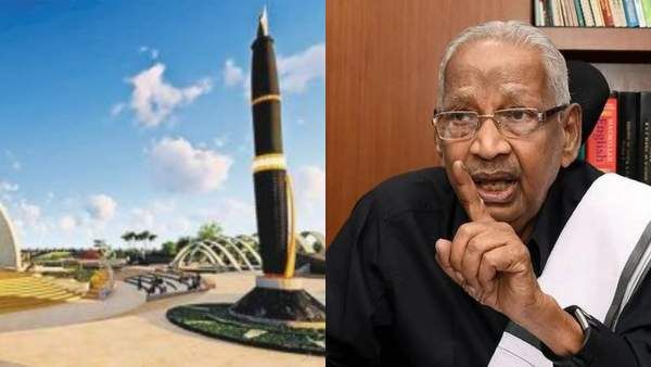 கருணாநிதியின் நினைவை பறைசாற்றும் 134 அடி உயர பேனா சின்னம்.. வருங்காலத்துக்கு வழிகாட்டும்..கி.வீரமணி