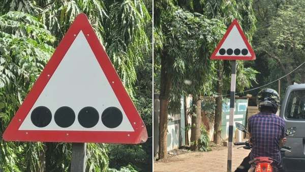 ஆஹா.. இது என்ன புதுசா இருக்கு.. இப்படி ஒரு ரோடு எச்சரிக்கை பலகை பார்த்திருக்கீங்களா?