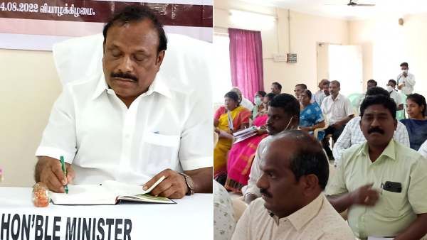 மைக் செட் பண்ணி வைக்க மாட்டியா? நான் எப்படி பேசுறது! வட்டாட்சியரை வெளுத்து வாங்கிய அமைச்சர் கணேசன்!