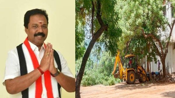 அதிமுக மாஜி அமைச்சர் இல்லத் திருமண விழா! மரங்களை வெட்டியதால் திருச்சி கலெக்டர் டென்ஷன்!