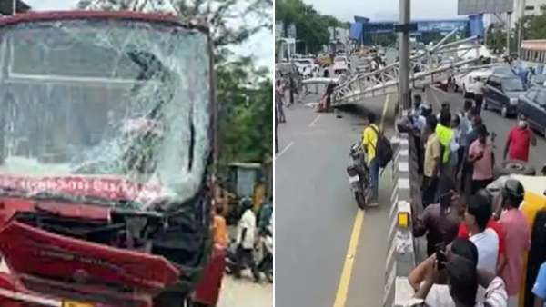 டிரைவருக்கு திடீர் வலிப்பு நோய்.. சைன்போர்டு தூணில் மோதிய அரசு பஸ்.. கத்திப்பாராவில் நடந்தது என்ன?