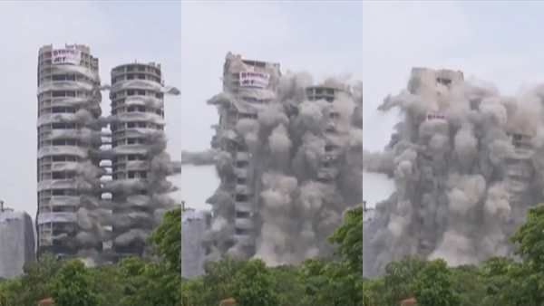 ஆ.. வாயை பிளந்த மக்கள்! பூதம் போல வந்த பெரும் தூசு, புகை! நொய்டா கட்டிடம் வெடித்த போது என்ன நடந்தது?