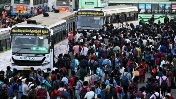 விநாயகர் சதுர்த்தி: ஒரே நாளில் 1.21 லட்சம் பேர் சொந்த ஊருக்கு பயணம்-பேருந்துகளில் மக்கள் கூட்டம்!