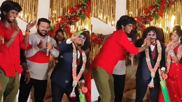 ஏலே ஏலே தோஸ்த்டா...புகழுக்கு திருமண மேடையில் பாலா கொடுத்த திருமண பரிசு