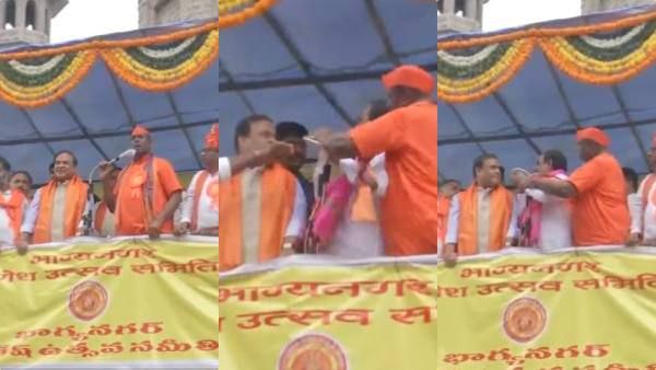 போதும் போதும்.. பாஜக முதல்வர் பேசிக்கொண்டிருக்கும்போதே மேடையில் ஏறி மைக்கை இழுத்த ‘மர்ம’ நபர்! ஷாக்!