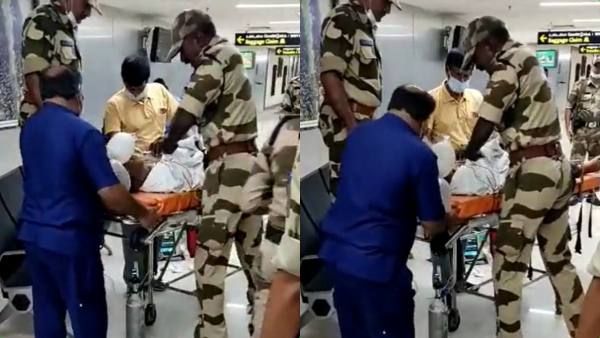 சென்னை ஏர்போர்ட்டில் பரபரப்பு.. திடீரென விழுந்து துடித்த பயணி.. சட்டென வந்த போலீஸ்.. அடுத்து அதிசயம்