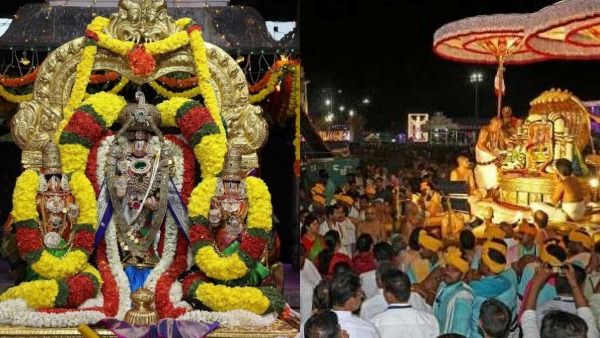 திருப்பதி பிரம்மோற்சவம்..மலை எங்கும் கோவிந்தா முழக்கம்..மலையப்ப சுவாமி மீது காசு வீச வேண்டாமே! 