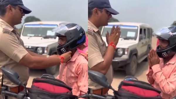 ஹெல்மெட் இல்லாமல் பைக்கில் பறந்த நபர்.. துரத்தி பிடித்த காவல்துறை! அடுத்து நடந்த நெகிழ்ச்சி சம்பவம்