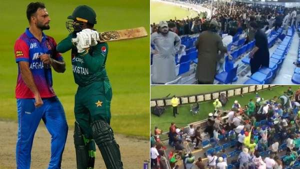 பறந்த சேர்கள்.. கலவரமான கிரிக்கெட் மைதானம்! ஆப்கான். ரசிகர்கள் எப்போதும் இப்டிதான் - சொயிப் அக்தர்