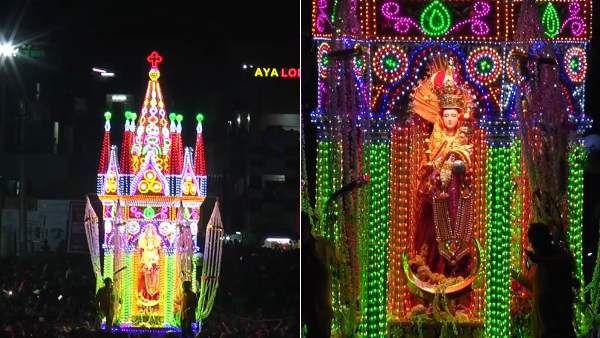 வேளாங்கண்ணி பேராலய திருவிழா தேர் பவனி.. கொட்டும் மழையில் பக்தர்கள் பிரார்த்தனை!