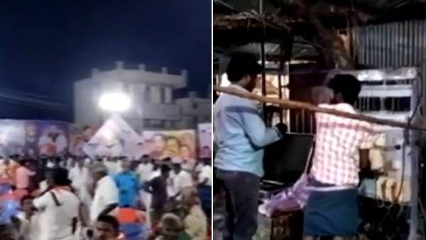 மாட்டிக்கிட்டீங்களே ஏட்டையா! அதிமுக கூட்டத்துக்கு கரண்ட் ஆட்டைய போட்ட ர.ர.க்கள்! போட்டோவால் சர்ச்சை!