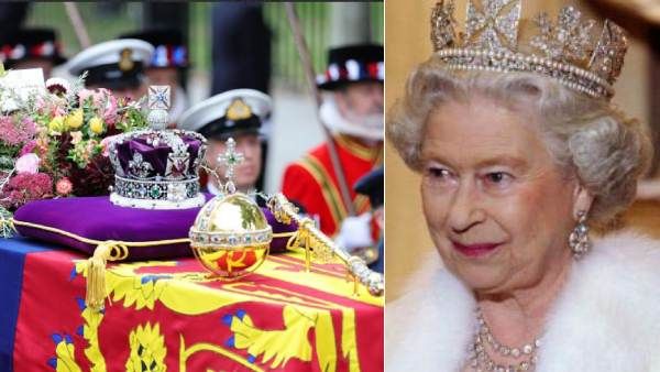 செங்கோல், கிரீடம், 1947இல் எடுக்கப்பட்ட மலர்.. ராணி எலிசபெத் சவபெட்டியில் நிரம்பி இருந்த சுவாரஸ்யம்