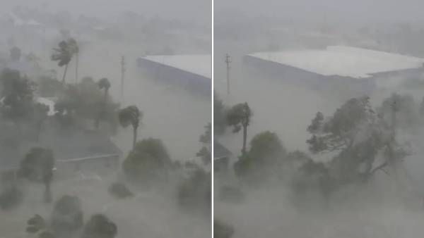 தெருக்களுக்கு வந்த சுறாக்கள்.. தூக்கி வீசப்படும் வீடுகள்.. புளோரிடாவை புரட்டிப் போடும் பயங்கர புயல்!