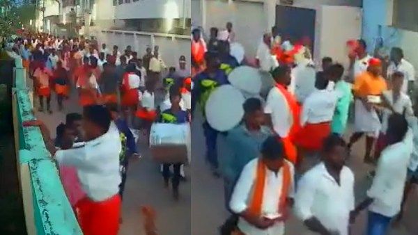 சுவர் ஏறிய “காவி வேட்டி”.. அதிர்ச்சி வீடியோ! முத்துப்பேட்டை விநாயகர் ஊர்வலத்தில் பரபர -தமுமுக புகார்