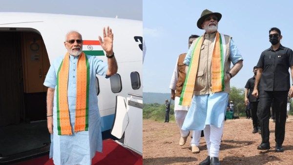 உற்றுப்பாருங்க.. சீட்டாவை போல் உடை அணிந்து கவனம் ஈர்த்த பிரதமர் மோடி.. பிறந்தநாளில் டிரெண்ட்!