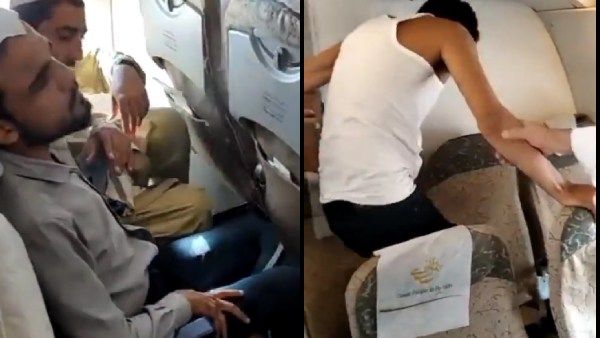 விமானத்தில் அங்கப்பிரதட்சணம்.. நடுவானில் திக்திக்.. ஜன்னல்களை உடைக்க முயன்ற பயணி! ஏன் தெரியுமா?