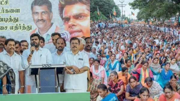 கூட்டமே வரவில்லை? அண்ணாமலை போராட்ட போட்டோவில் 