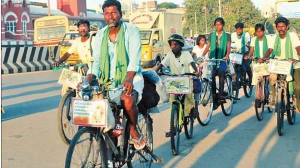 தமிழகத்தில் கள்ளுக்கான தடையை நீக்கக் கோரி... 79 நாட்களாக 4,000 கி.மீ சைக்கிள் பயணம்!